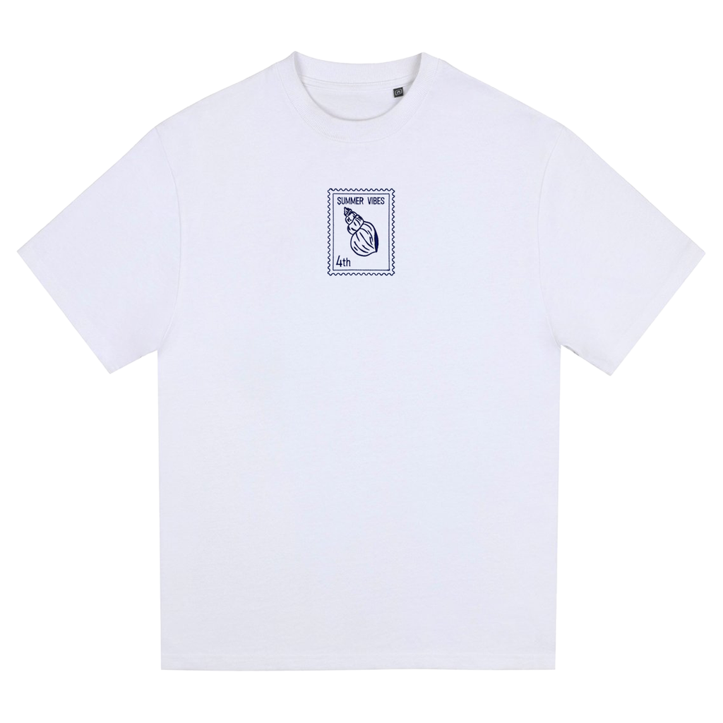 Sea Snail - Summer Vibes 4th - Unisex Oversized T-Shirt - White