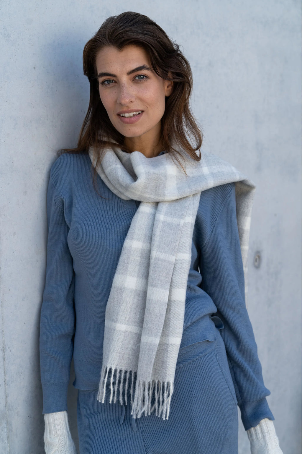 Alpaca Plaid Scarf