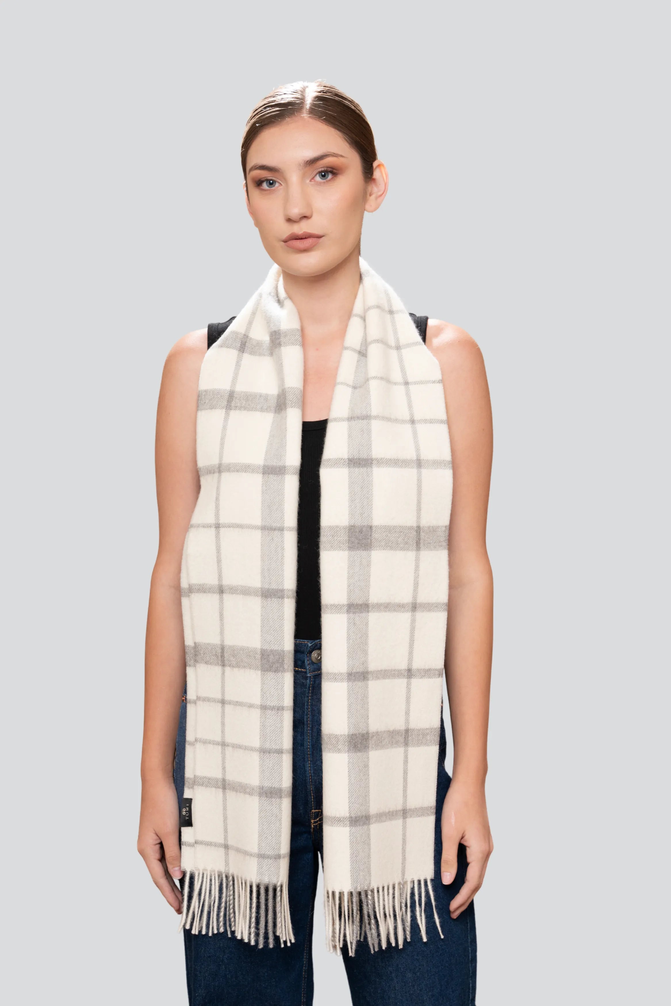 Alpaca Plaid Scarf