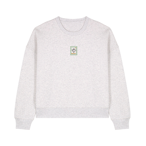 Cute Spooky Ghost Cropped Sweatshirt - Halloween - Relaxed Fit
