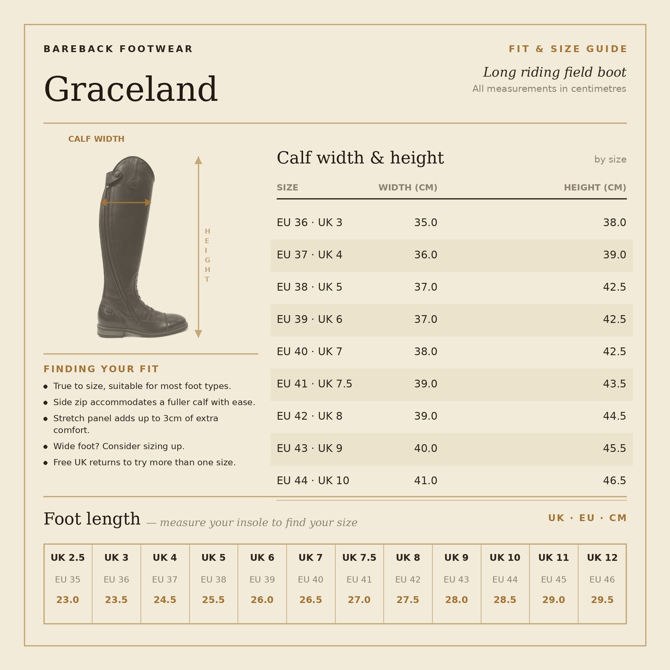 Graceland Long Riding Field Boots - Brown