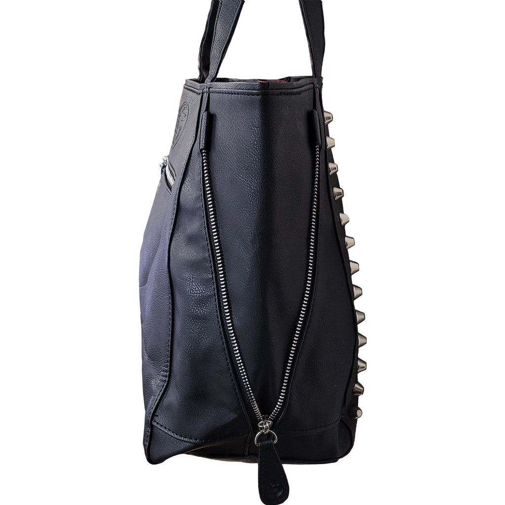 BURNT ROSE - Tote Bag - Top quality PU Leather Studded