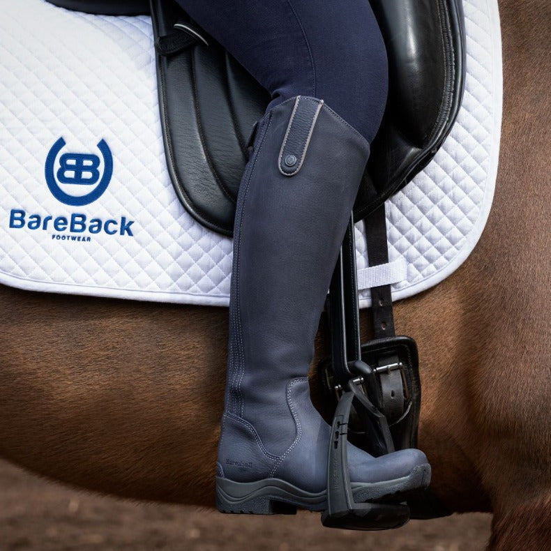 Montana Riding Boots - Blue - Standard and Wide Calf