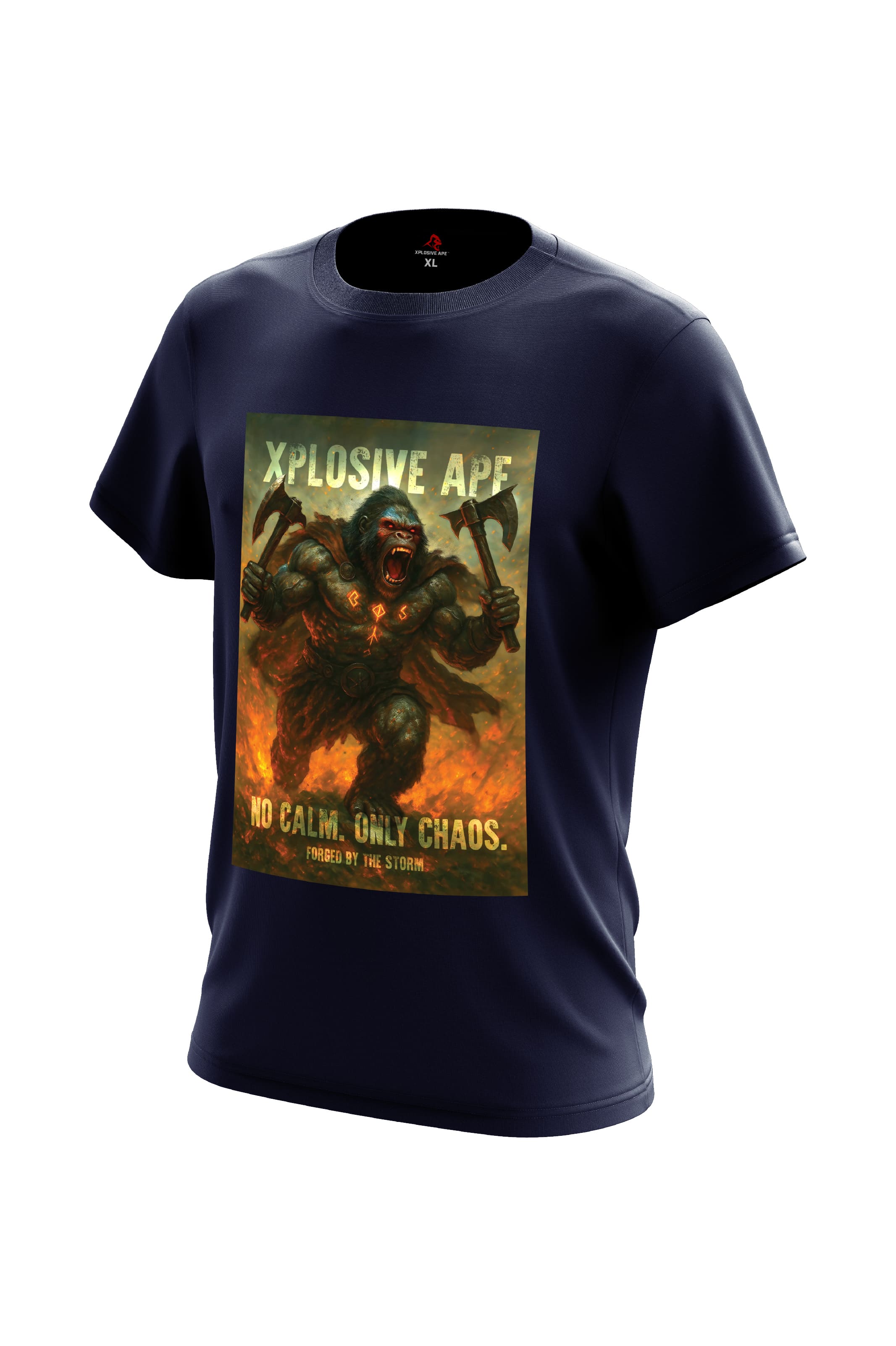 XAPE No Calm Only Chaos Tee - Navy