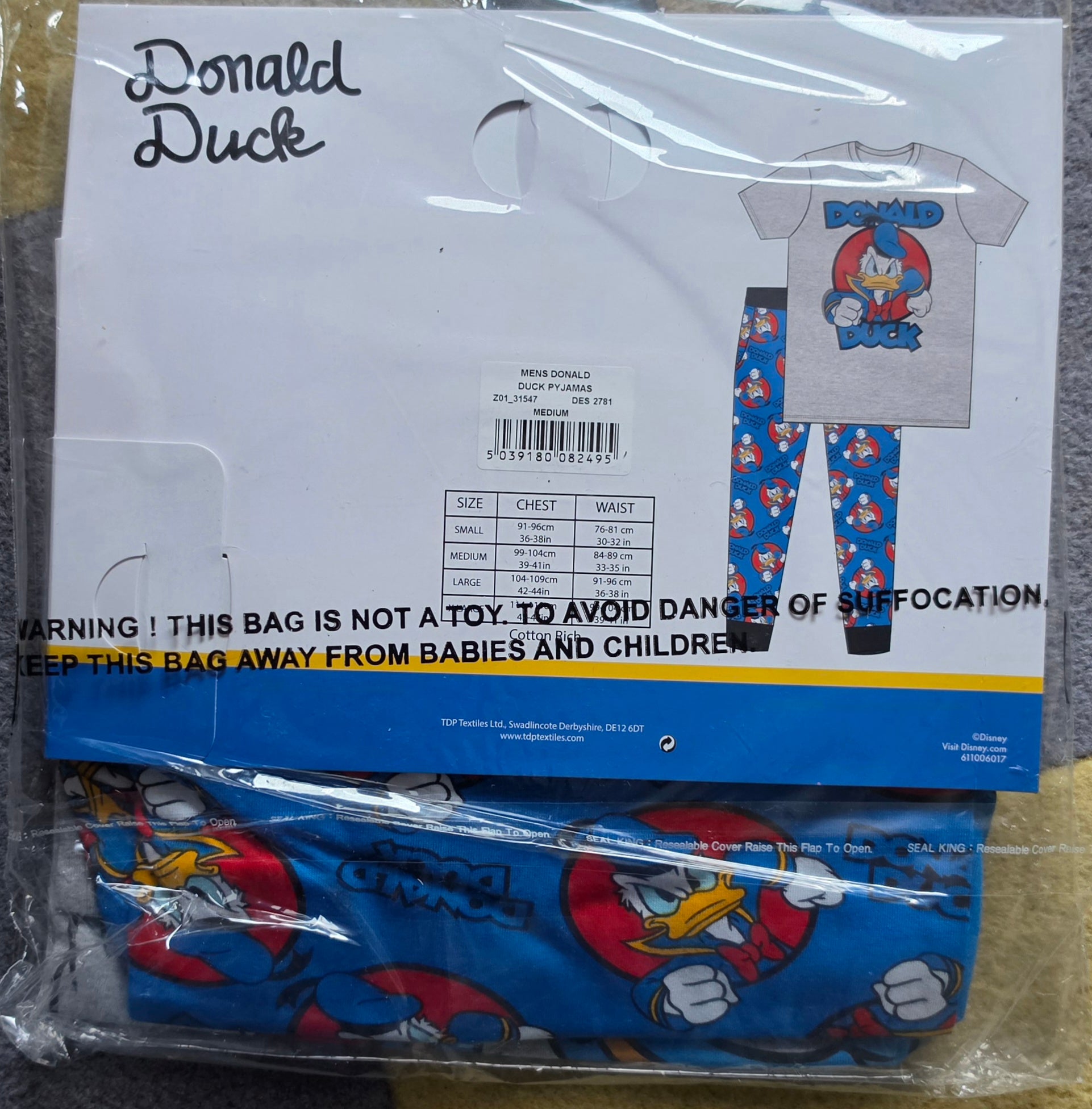 P170 TEEN/ADULT DONALD PYJAMAS