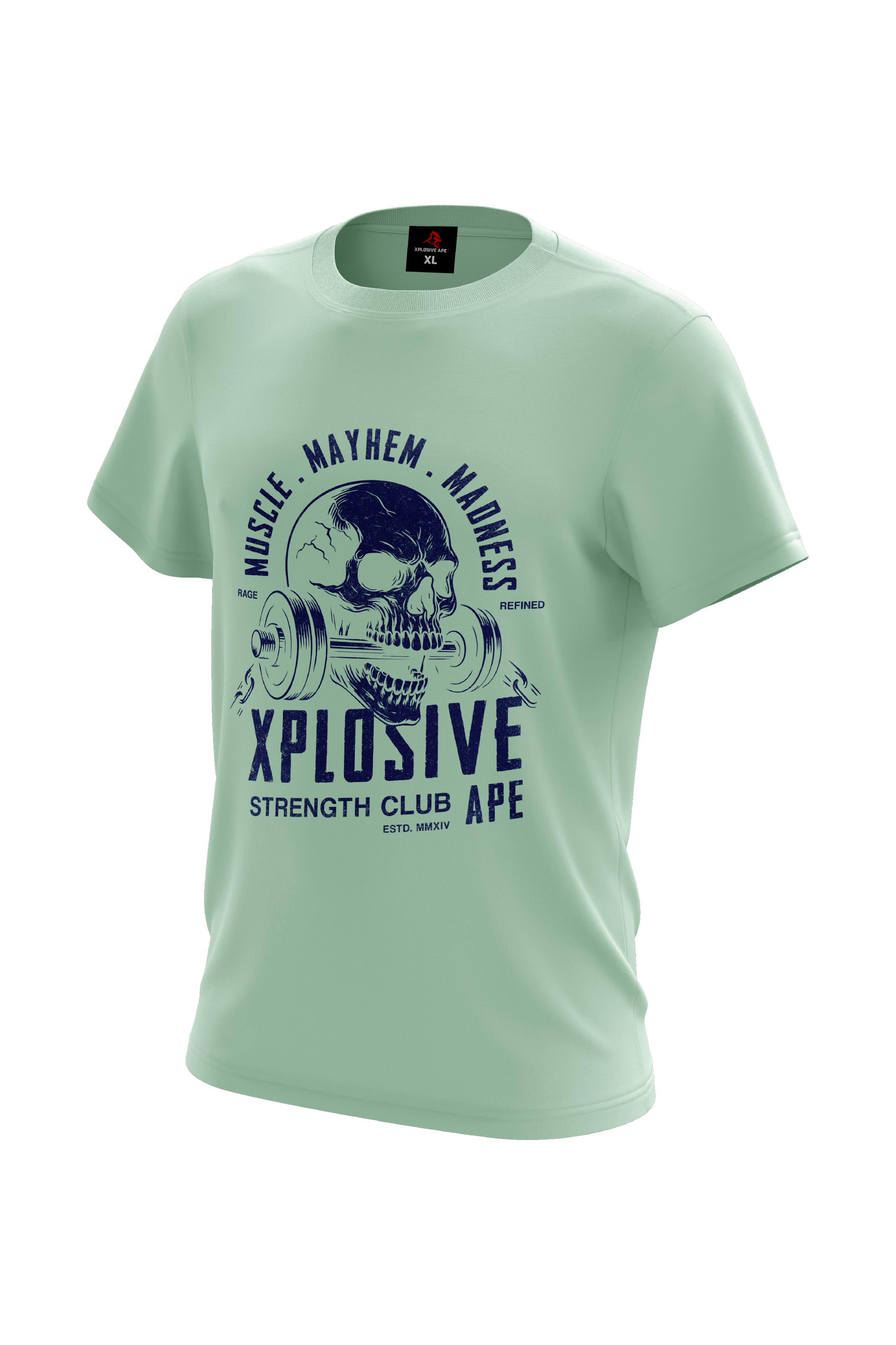 XAPE Skulled & Stacked Tee - Mint Green