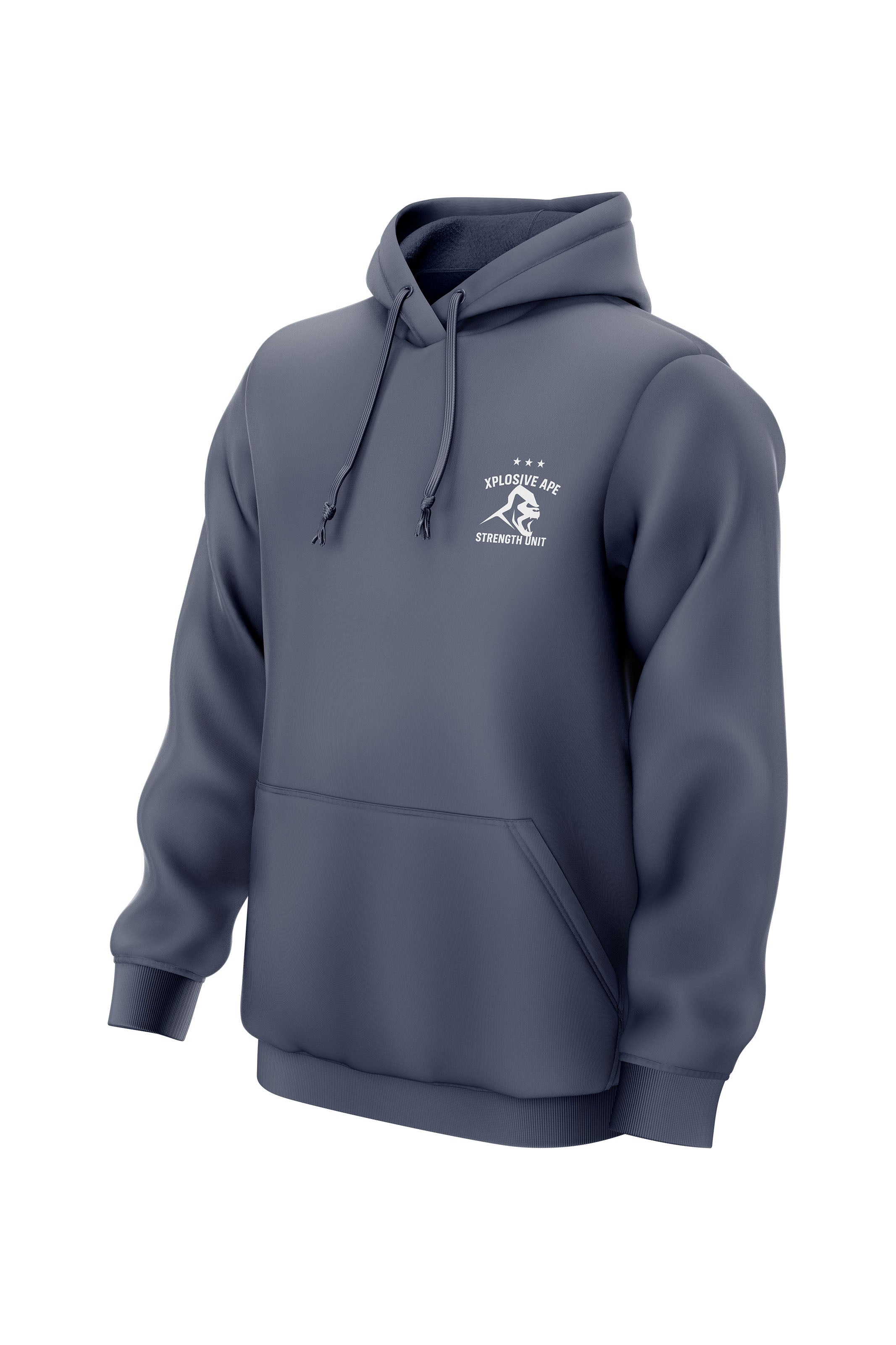 XAPE Strength Unit String Hoodie - Dusty Blue