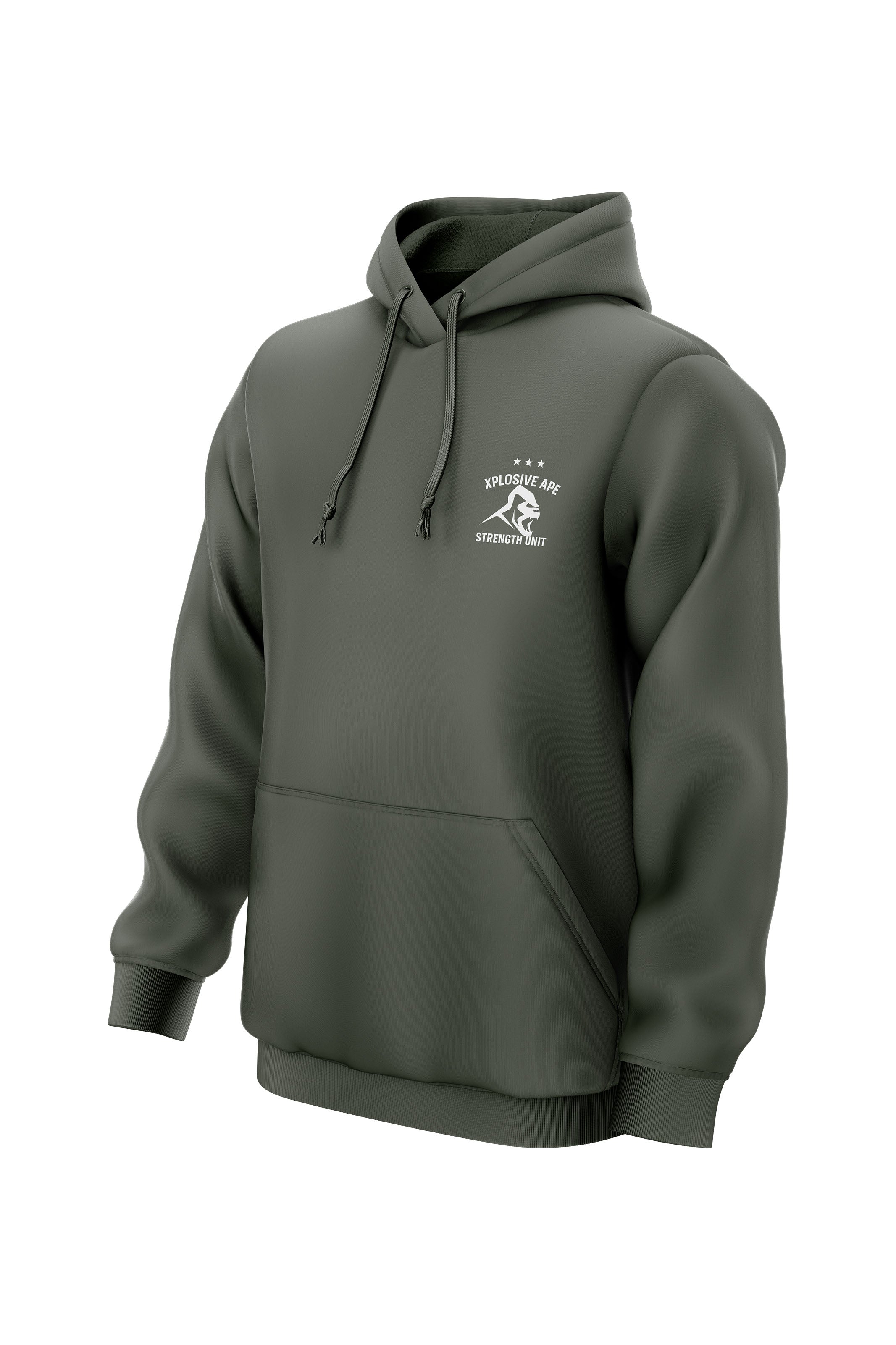 XAPE Strength Unit String Hoodie - Olive Green