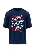 XAPE Weight Warp Oversized Tee - Navy