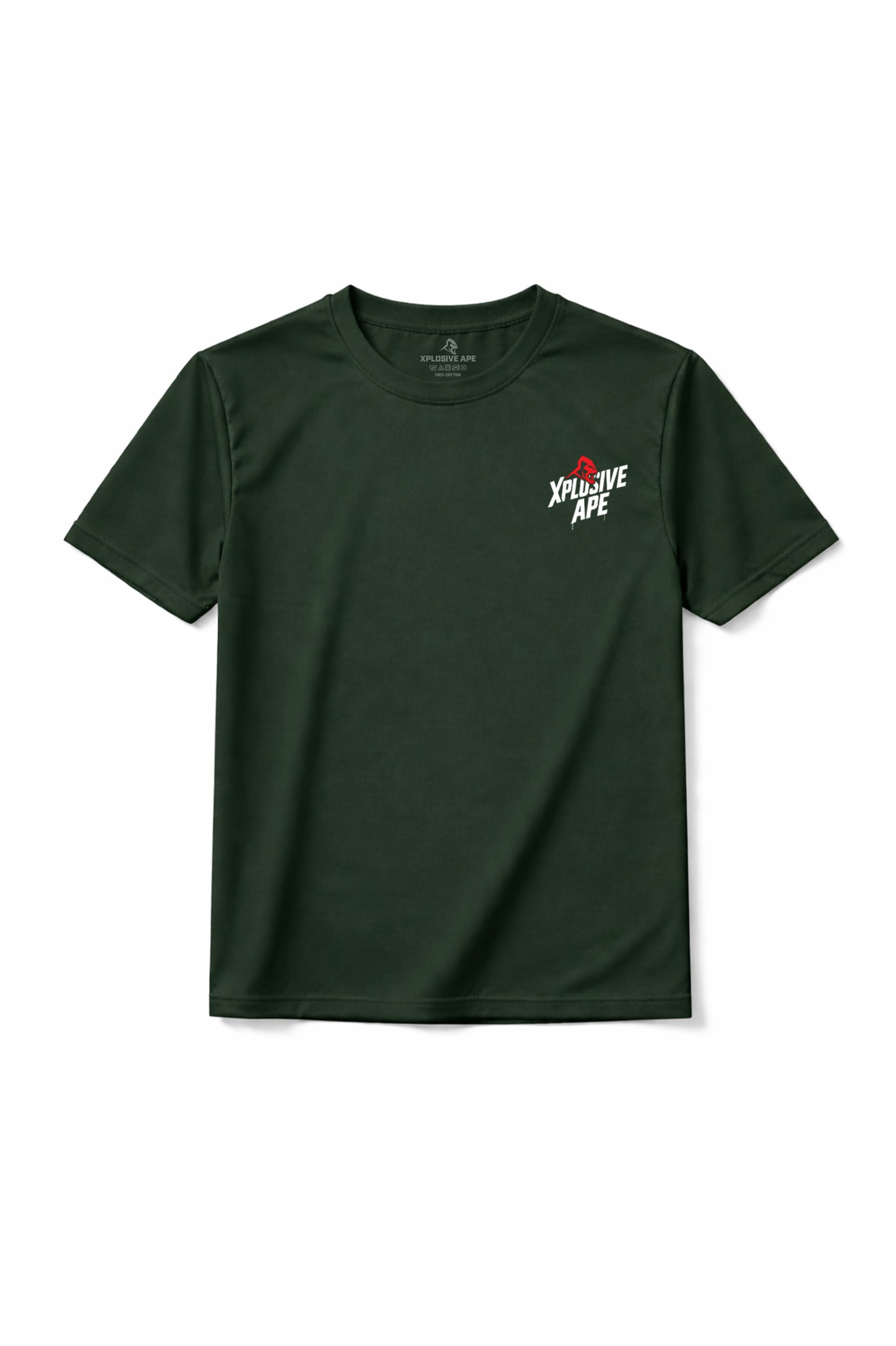 XAPE Classic Stencil Logo X Tech Tee - Forest Green