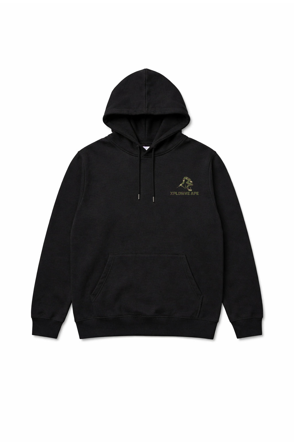 XAPE Essential Camo String Hoodie - Black
