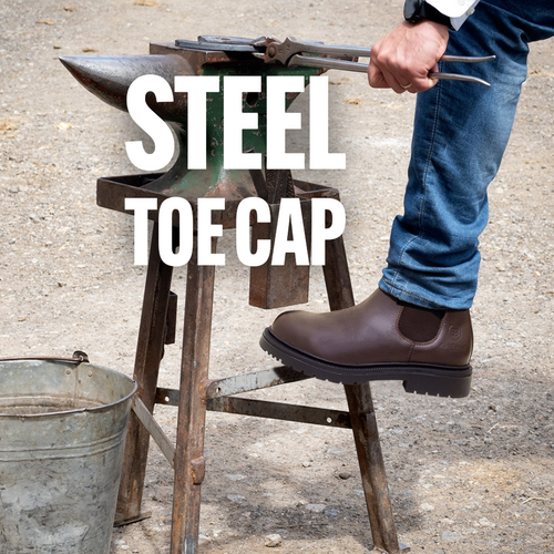 Detroit Steel Toe Cap Work Boots - Brown