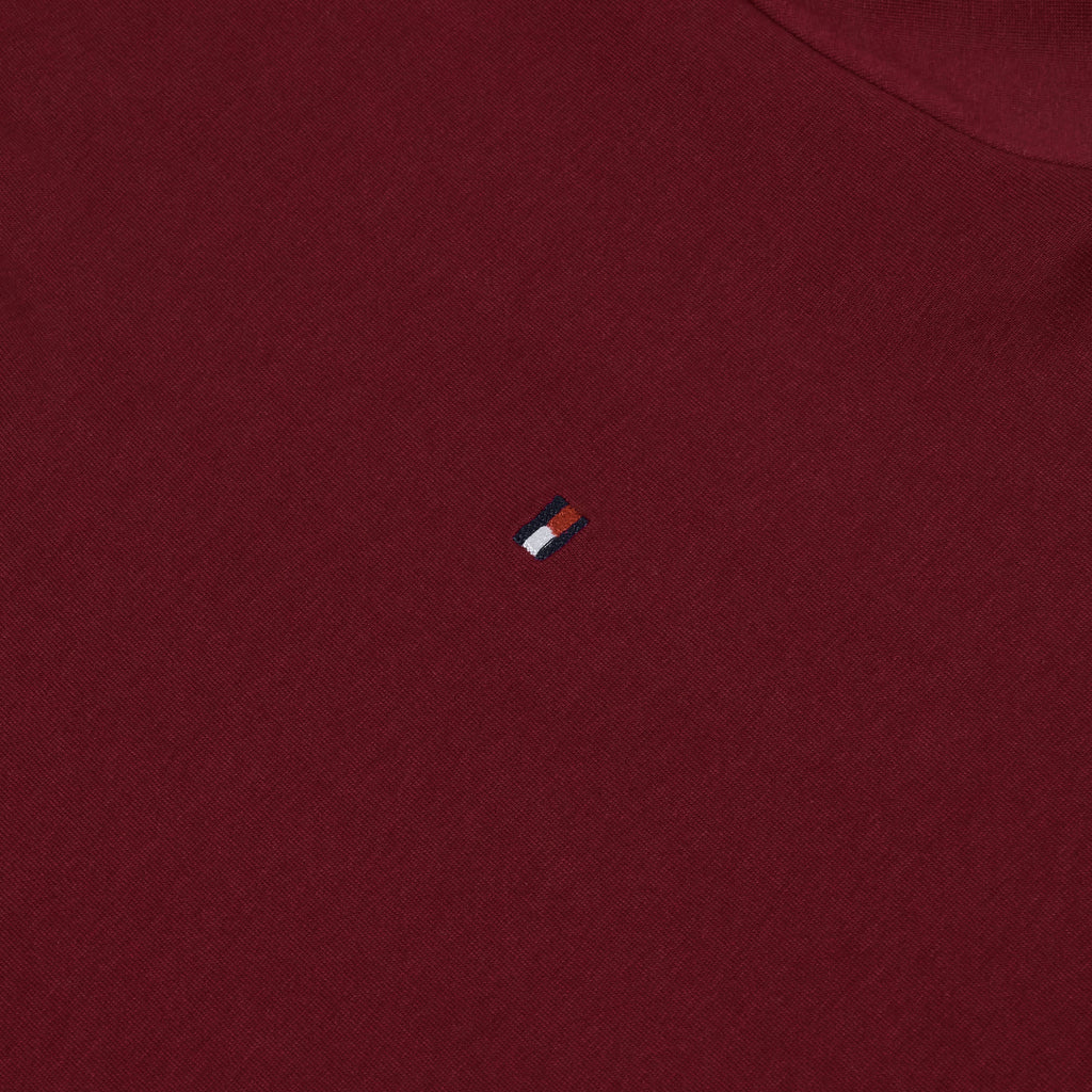 Tommy Hilfiger Flag Embroidery Fitted Crew Neck T-Shirt