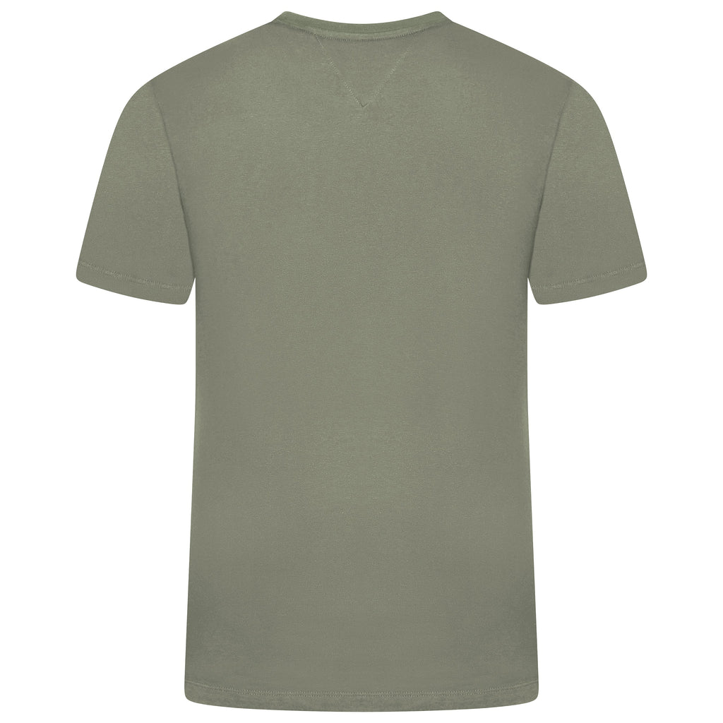 Tommy Hilfiger Flag Embroidery Fitted Crew Neck T-Shirt