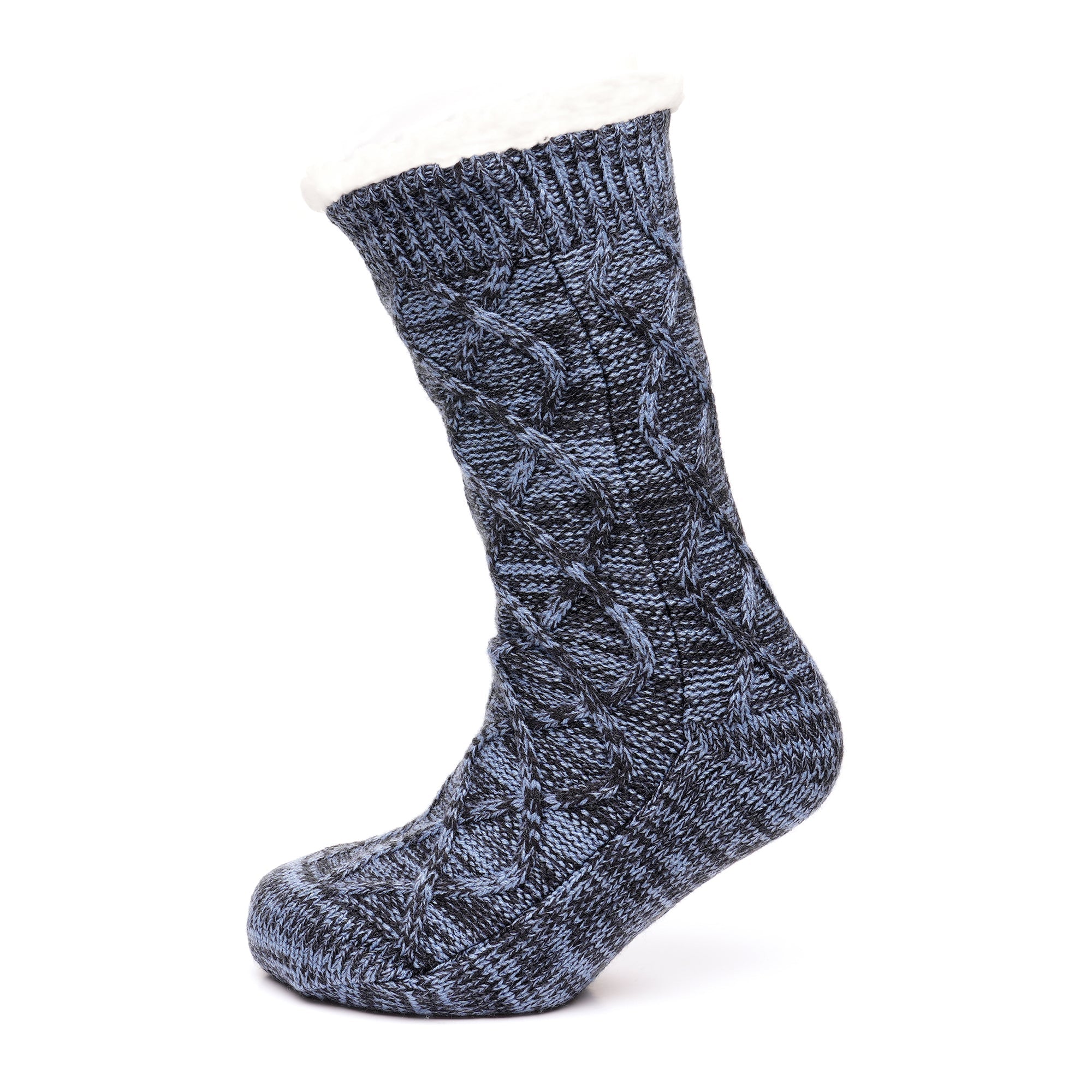 Tom Franks 1 Pair Chunky Knit Sherpa Slipper Socks